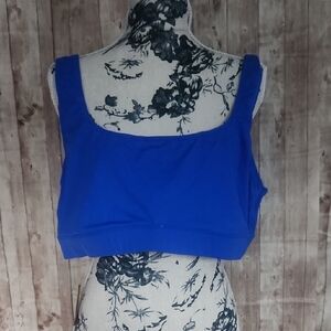 NWT SKIMS Size 4X MSRP $48.00 Cobalt Fitted Sleeveless Swim Tank Top